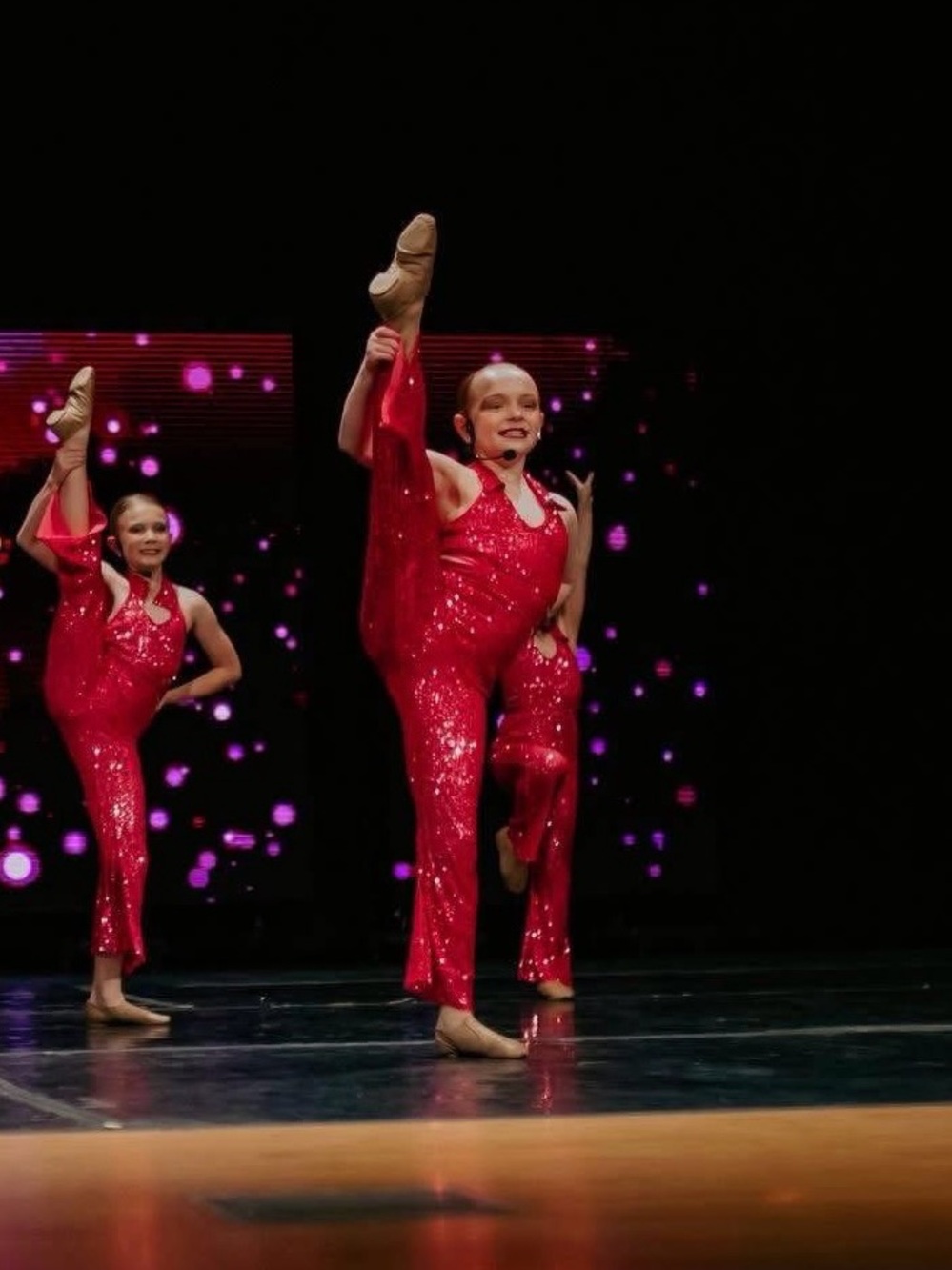 Hot pink sequin jump suit